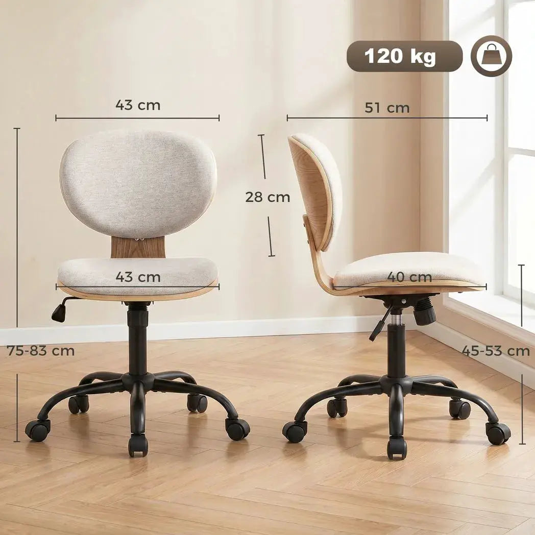 HOMCOM Home Office Desk Chair Rocking Function Ergonomic Swivel Chair with PU Wheels, Light Grey - from HOMCOM