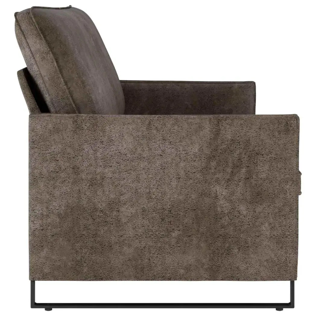 vidaXL 3 Seater Sofa Dark Grey 190 x 81 x 82 cm Faux Suede Fabric - from vidaXL