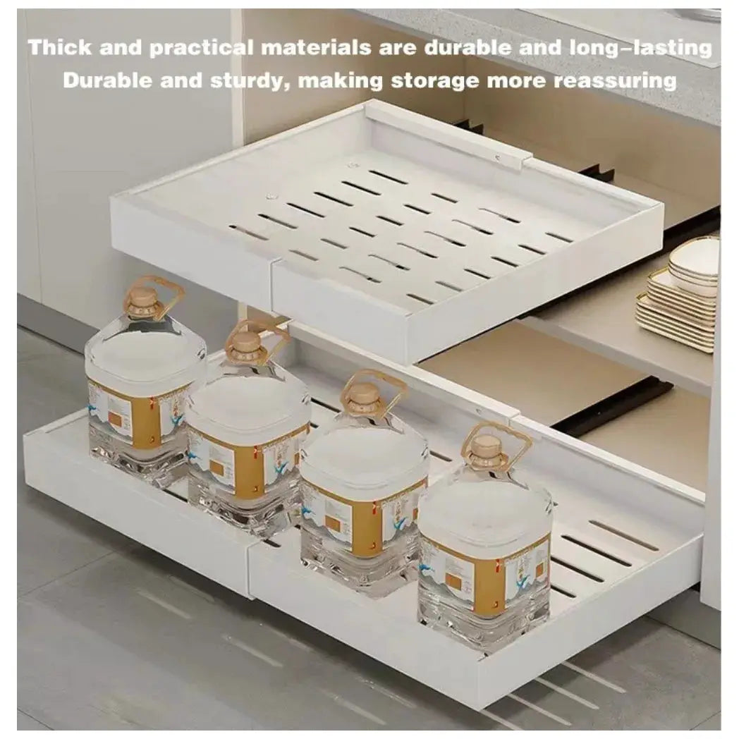 Pull Out Cabinet Organizer Slide Out Drawer Storage Shelves Extendable Kitchen - from N/A