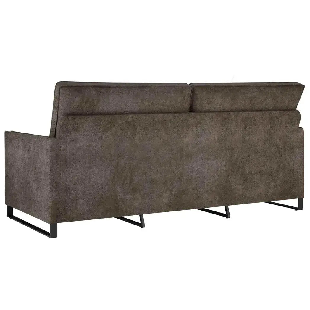 vidaXL 3 Seater Sofa Dark Grey 190 x 81 x 82 cm Faux Suede Fabric - from vidaXL