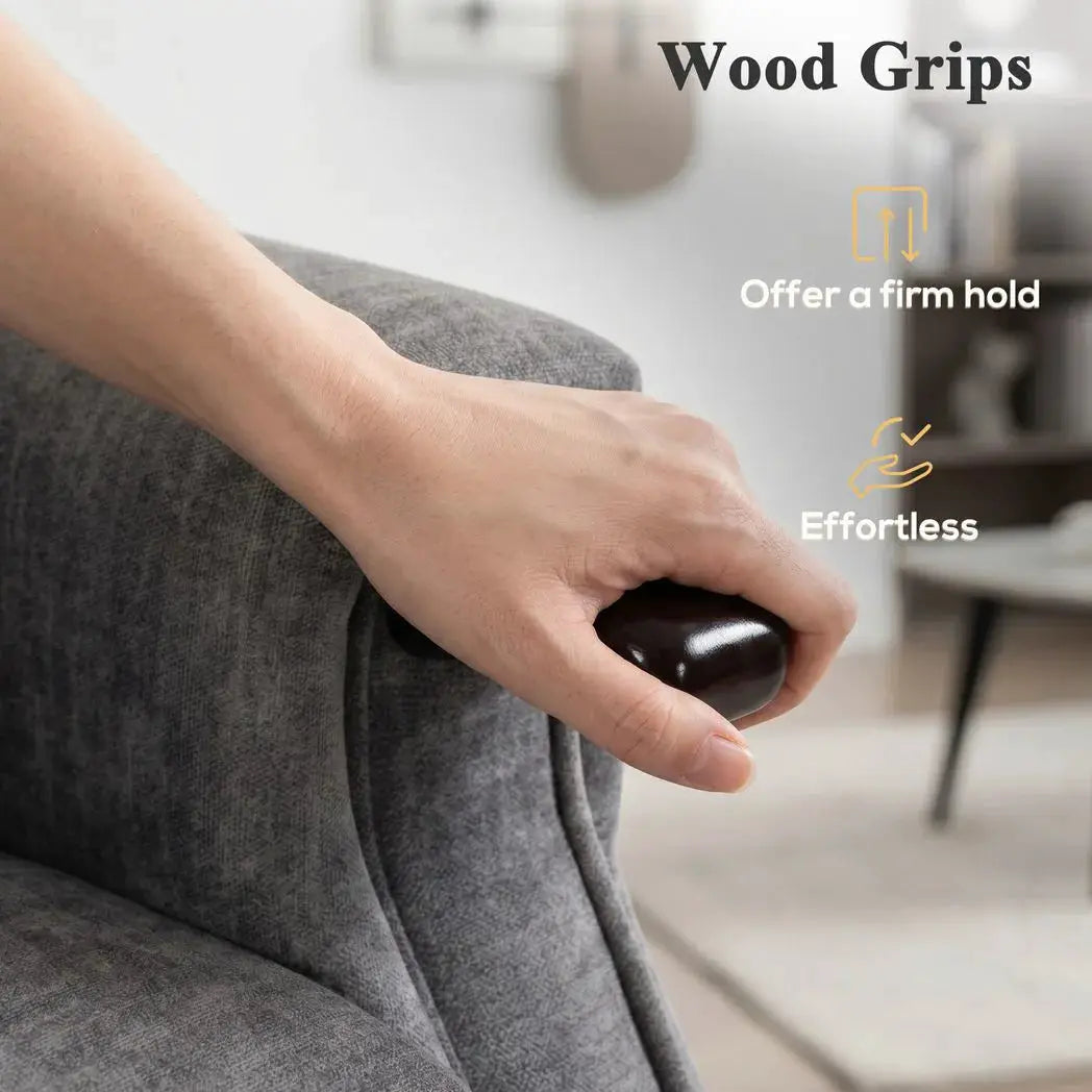 HOMCOM Power Lift Recliner with Vibration Massage and Heat, Lift Chair for Tall with Wood Grip, Pocket Spring, Light Grey - from HOMCOM