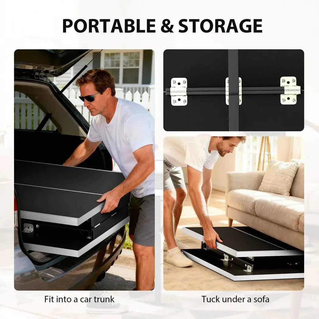 SPORTNOW 5ft Mid-Size Table Tennis Table, Ping Pong Table with Net, 2 Table Tennis Paddles and 3 Balls for Indoor Game, Black - from SPORTNOW