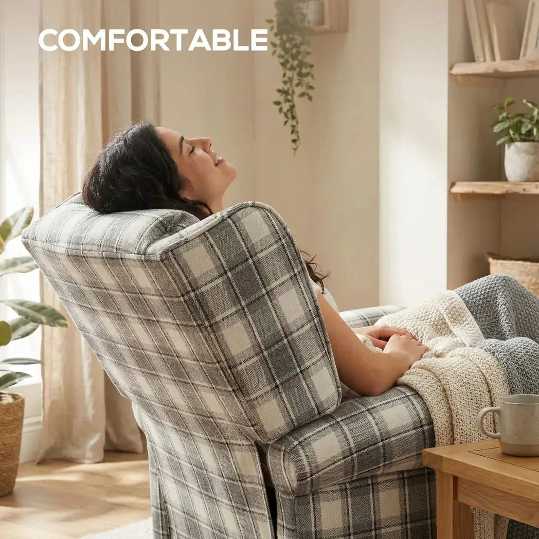HOMCOM 160° Reclining Armchair, with Footrest - Grey and White - from HOMCOM