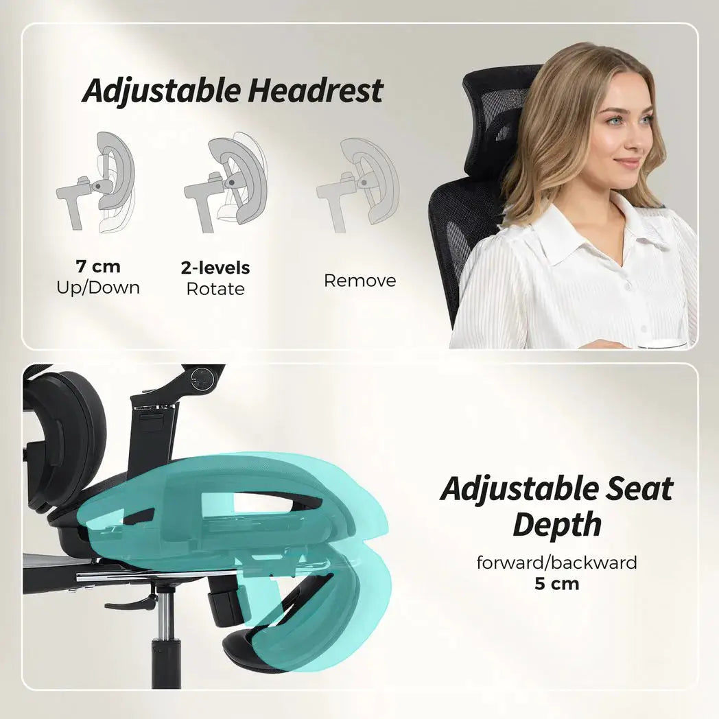 HOMCOM Ergonomic Office Chair, High Back Mesh Desk Chair, Black - from HOMCOM