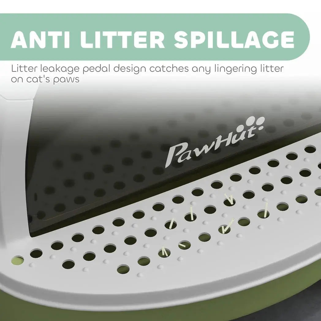 PawHut Enclosed Cat Litter Box w/ Pull-Out Drawer, Scoop, Deodorising Bags for Odour Control, Privacy, Portable, Easy to Clean - from PawHut