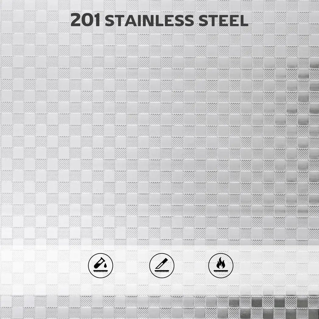 HOMCOM 4 Tier Stainless Steel Kitchen Storage Trolley with Adjustable Shelves - Silver - from HOMCOM