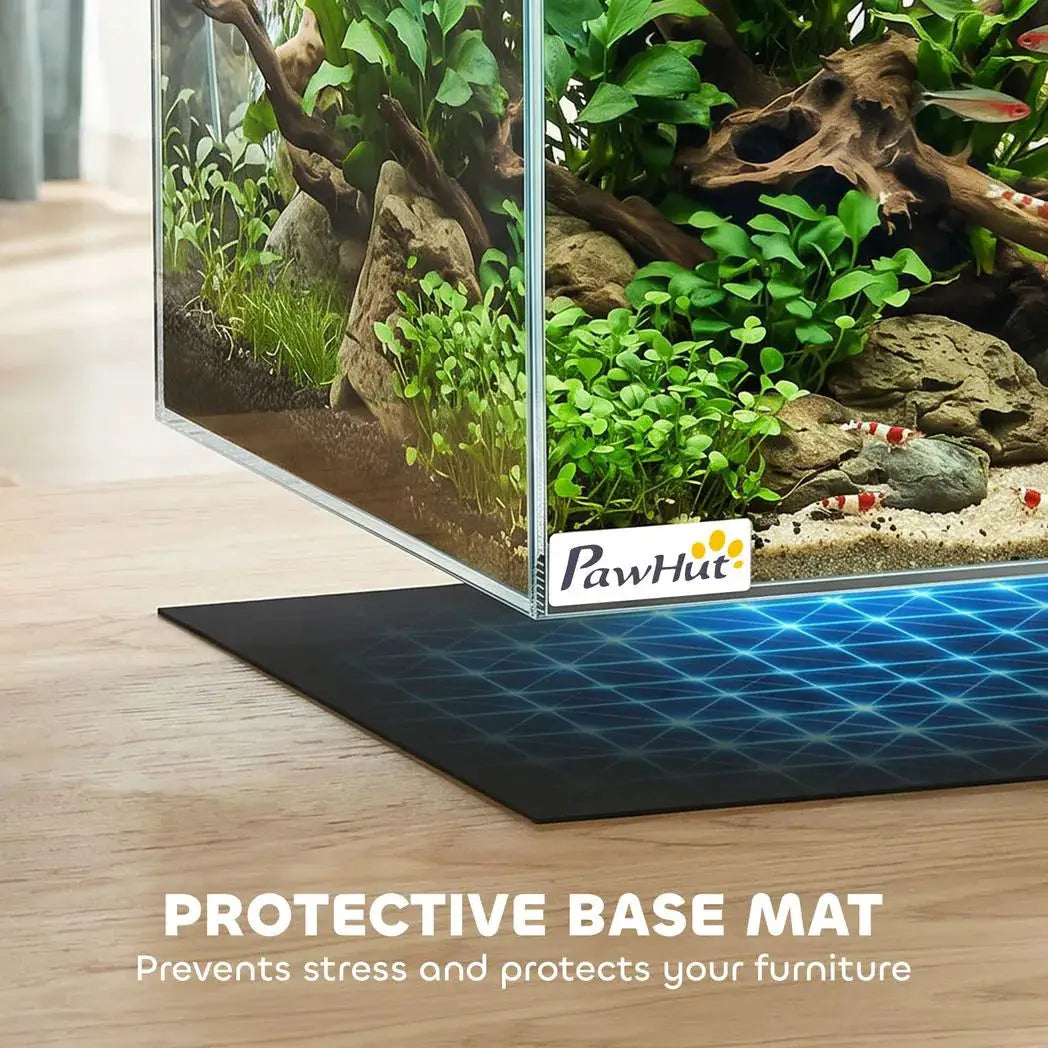 PawHut Fish Tank Bare Glass for DIY Glass Aquarium with Protective Base Mat 24L Transparent for Fish Shrimps - from PawHut