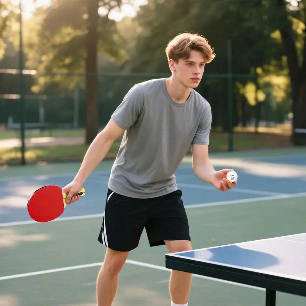 SPORTNOW Portable Table Tennis Set with Four Rackets, Eight Balls, Storage Case - from SPORTNOW