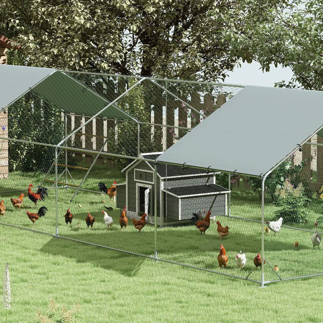 PawHut Chicken Coop, Wooden Outdoor Hen House with Nesting Box, Openable Waterproof Top, Pull-Out Tray, 150 x 100 x 97cm - from PawHut