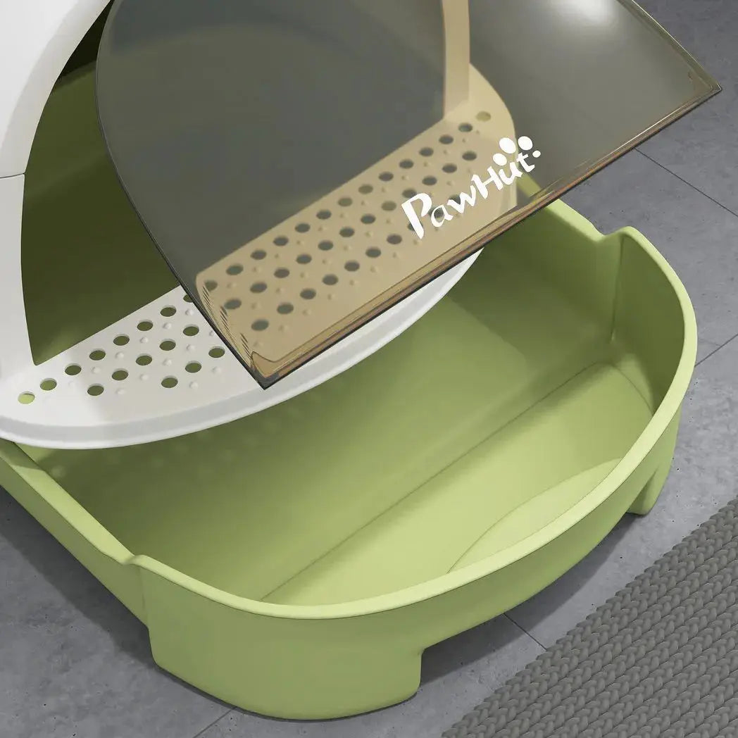 PawHut Enclosed Cat Litter Box w/ Pull-Out Drawer, Scoop, Deodorising Bags for Odour Control, Privacy, Portable, Easy to Clean - from PawHut