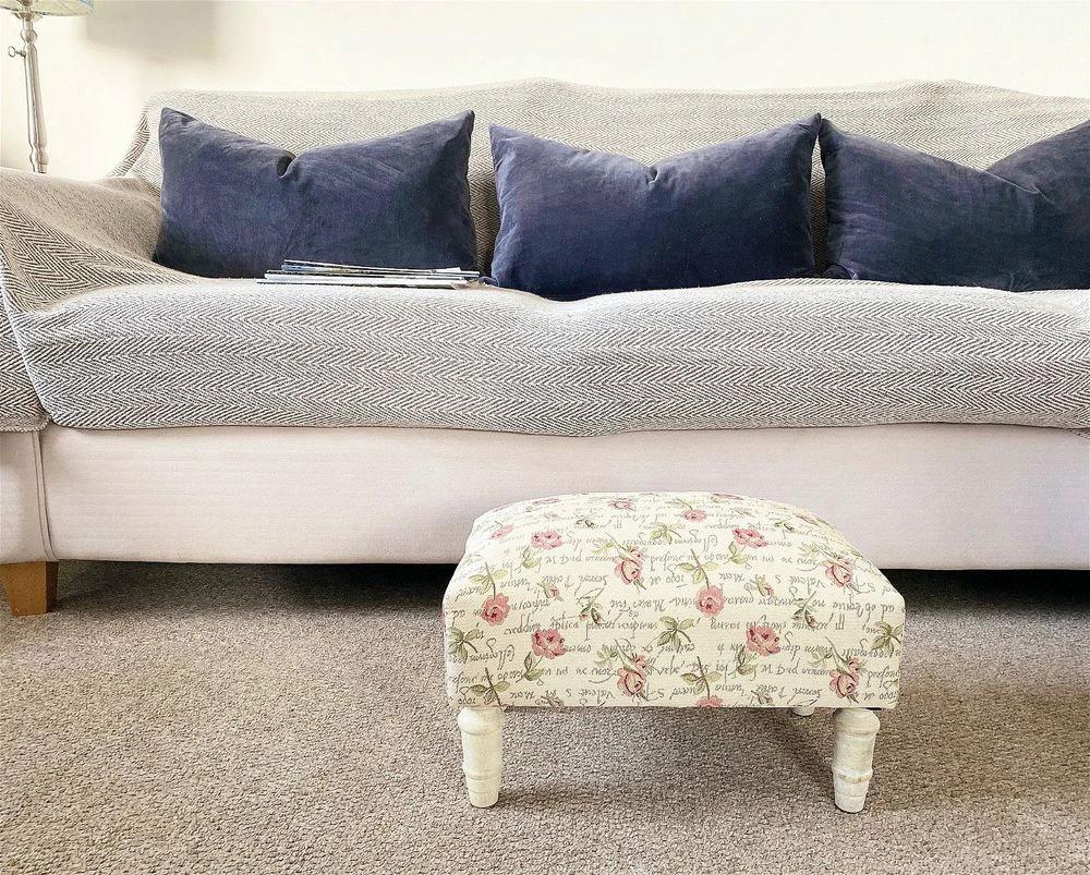 gekofaire Roses Design Fabric Footstool with Drawer - Uncategorized Footstool