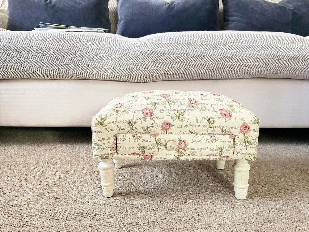 gekofaire Roses Design Fabric Footstool with Drawer - Uncategorized Footstool
