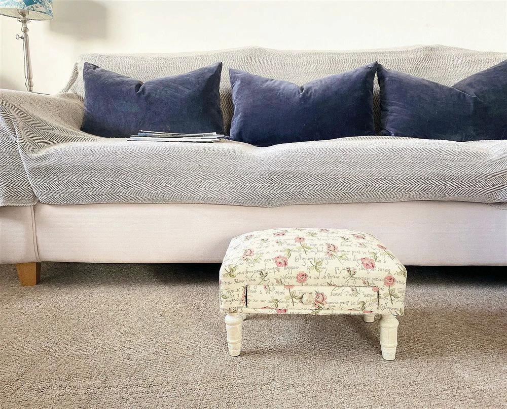 gekofaire Roses Design Fabric Footstool with Drawer - Uncategorized Footstool