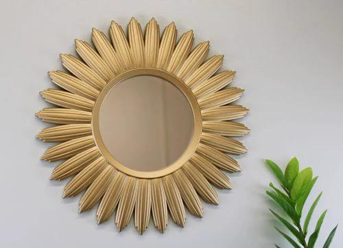 Large Gold Sunburst Mirror by gekofaire