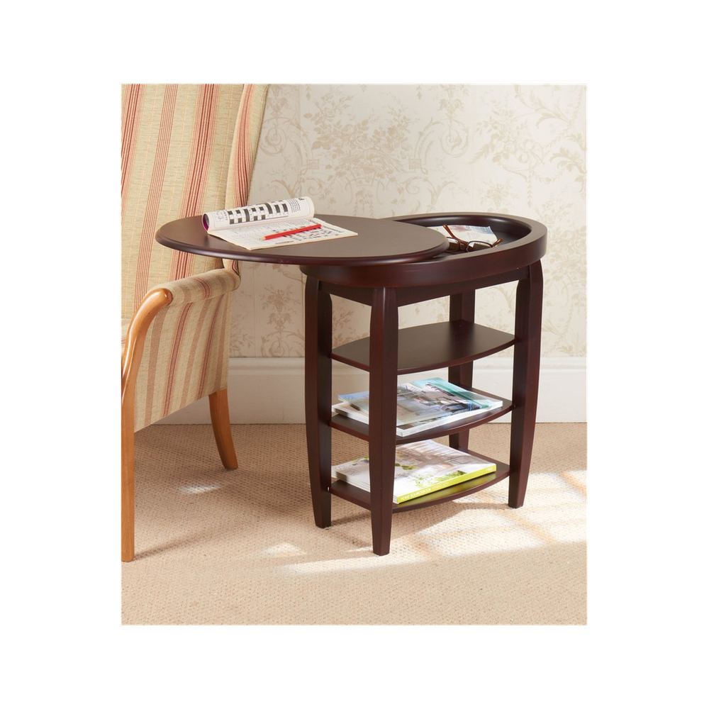 Greenhurst Swivel Top Side Table - Mahogany - Coffee Tables Coffee Table
