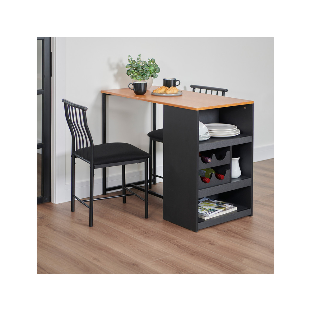 Compact Bistro Dining Set - Black by Greenhurst
