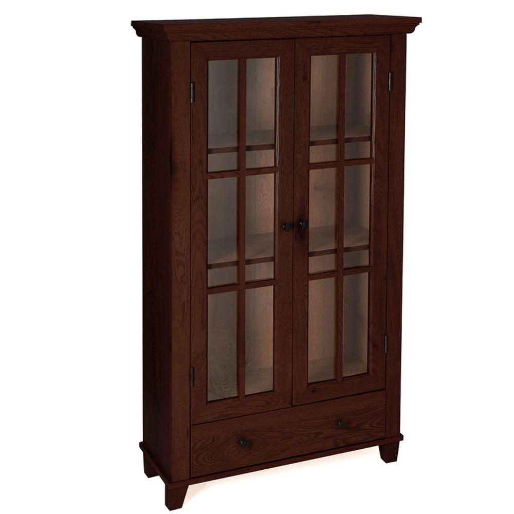 Greenhurst Storage Display Cabinet Double Doors - Mahogany - Uncategorized Display Cabinet