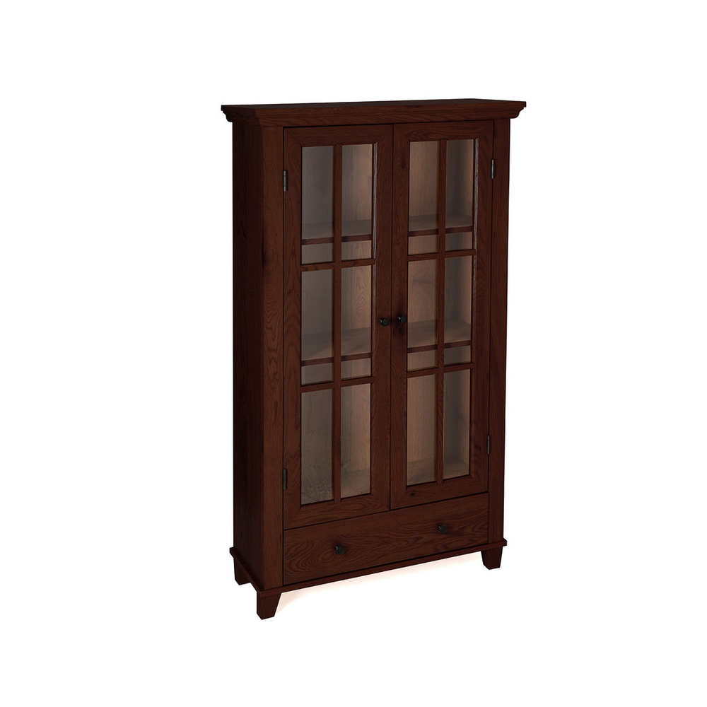 Greenhurst Storage Display Cabinet Double Doors - Mahogany - Uncategorized Display Cabinet