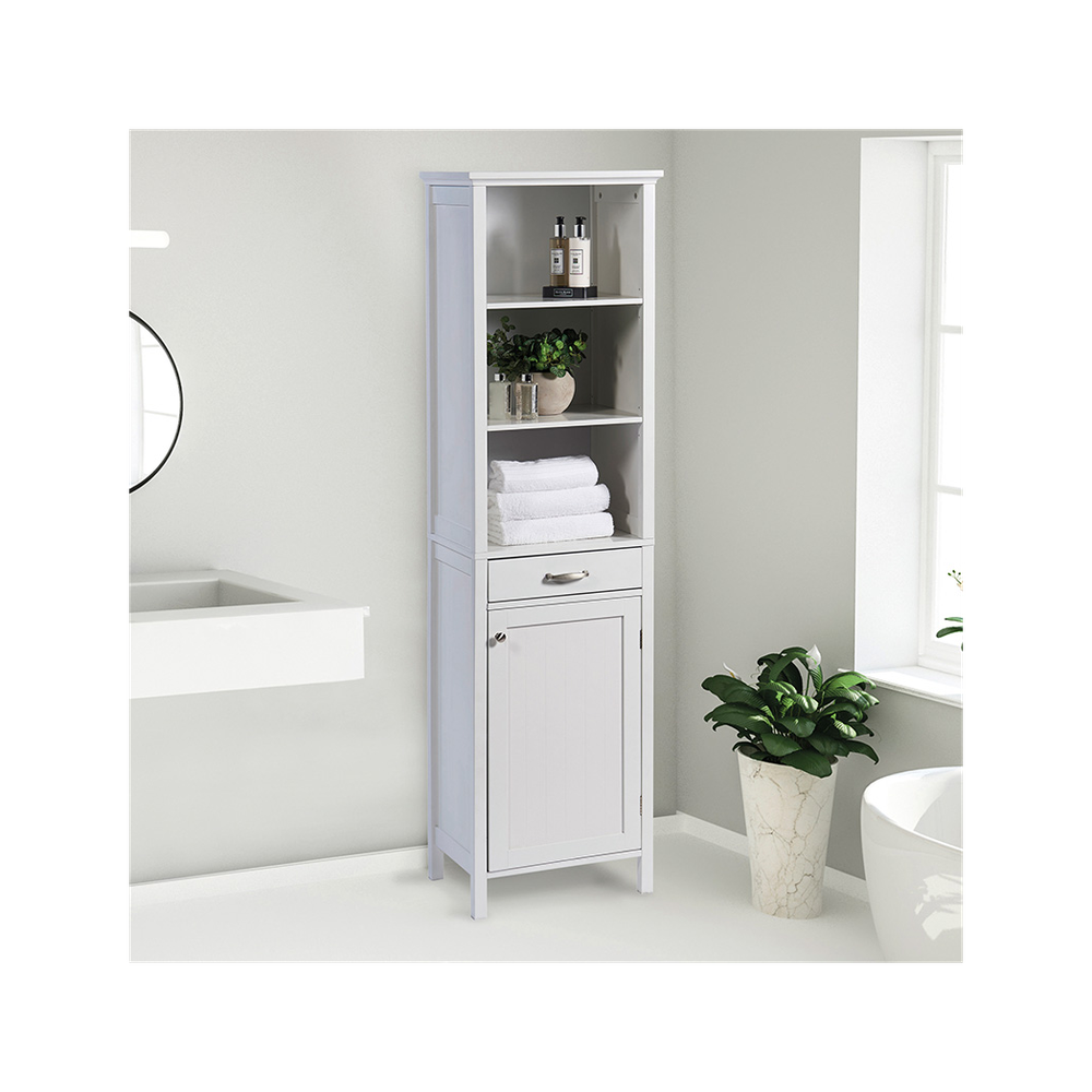 Greenhurst Tall Storage Cabinet - White - Uncategorized Display Cabinet
