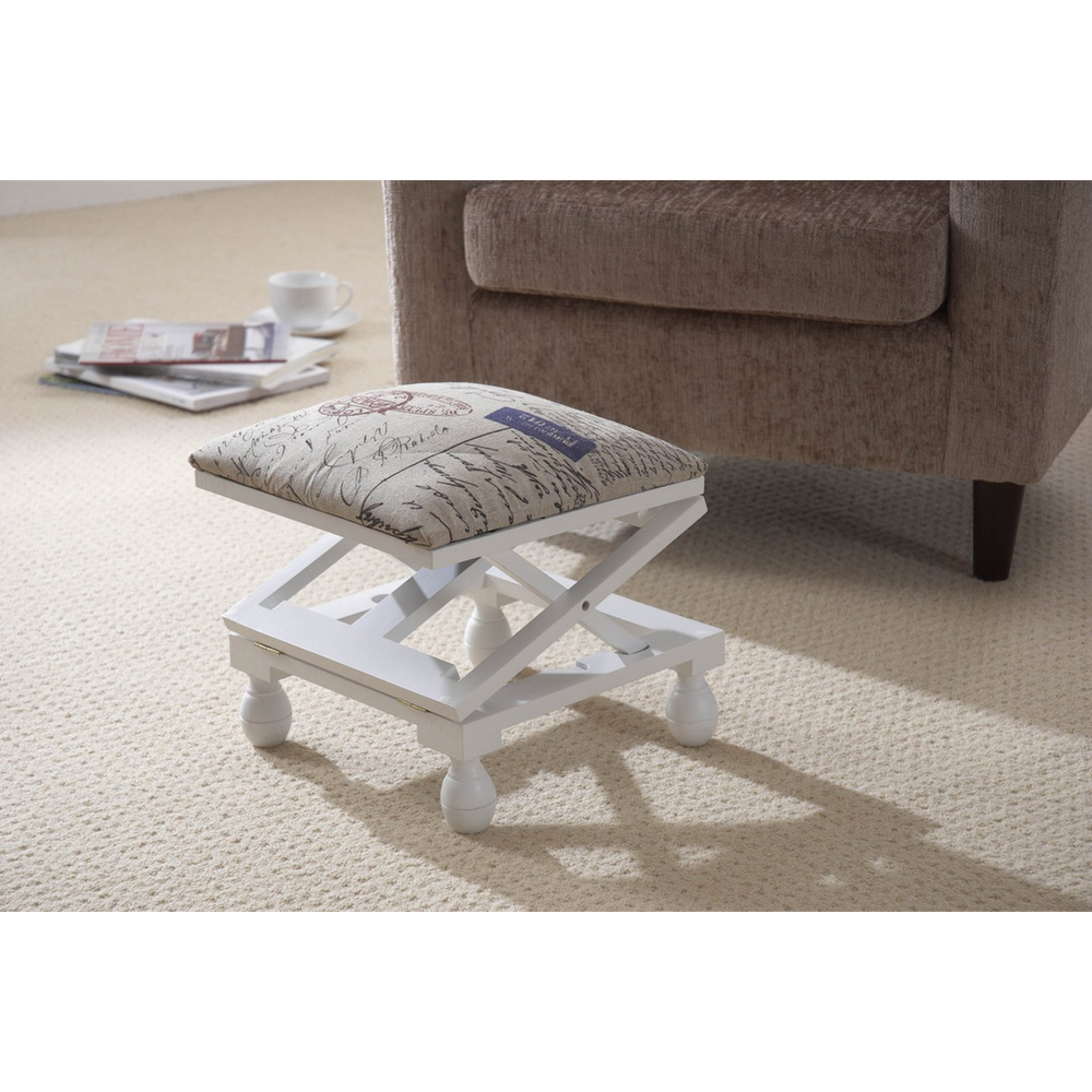 3 Position Footstool - White by Greenhurst