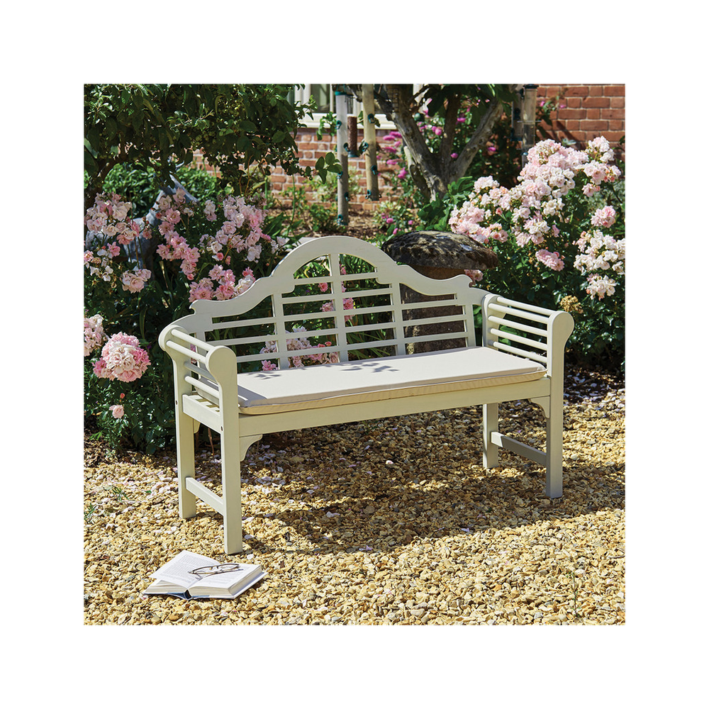 Greenhurst Lutyens Style Bench - White - Uncategorized Garden Chairs