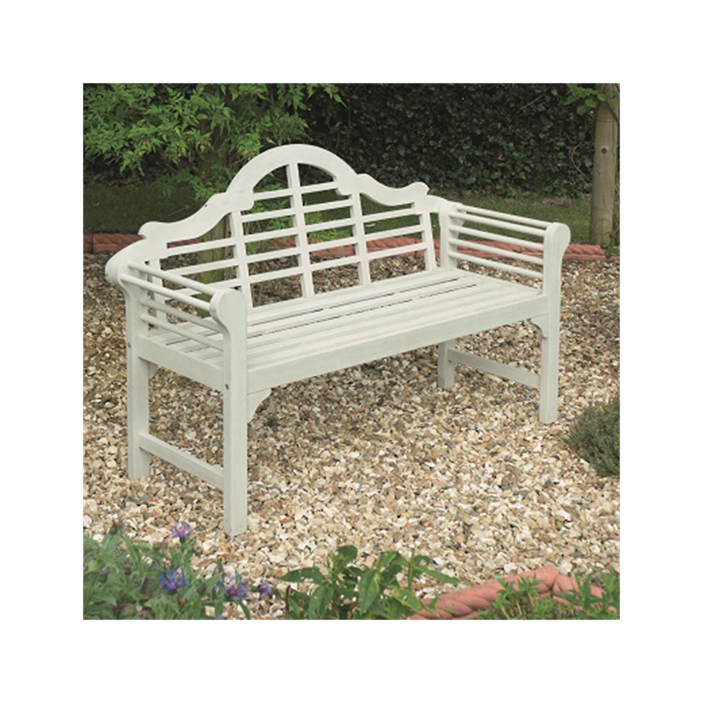 Greenhurst Lutyens Style Bench - White - Uncategorized Garden Chairs