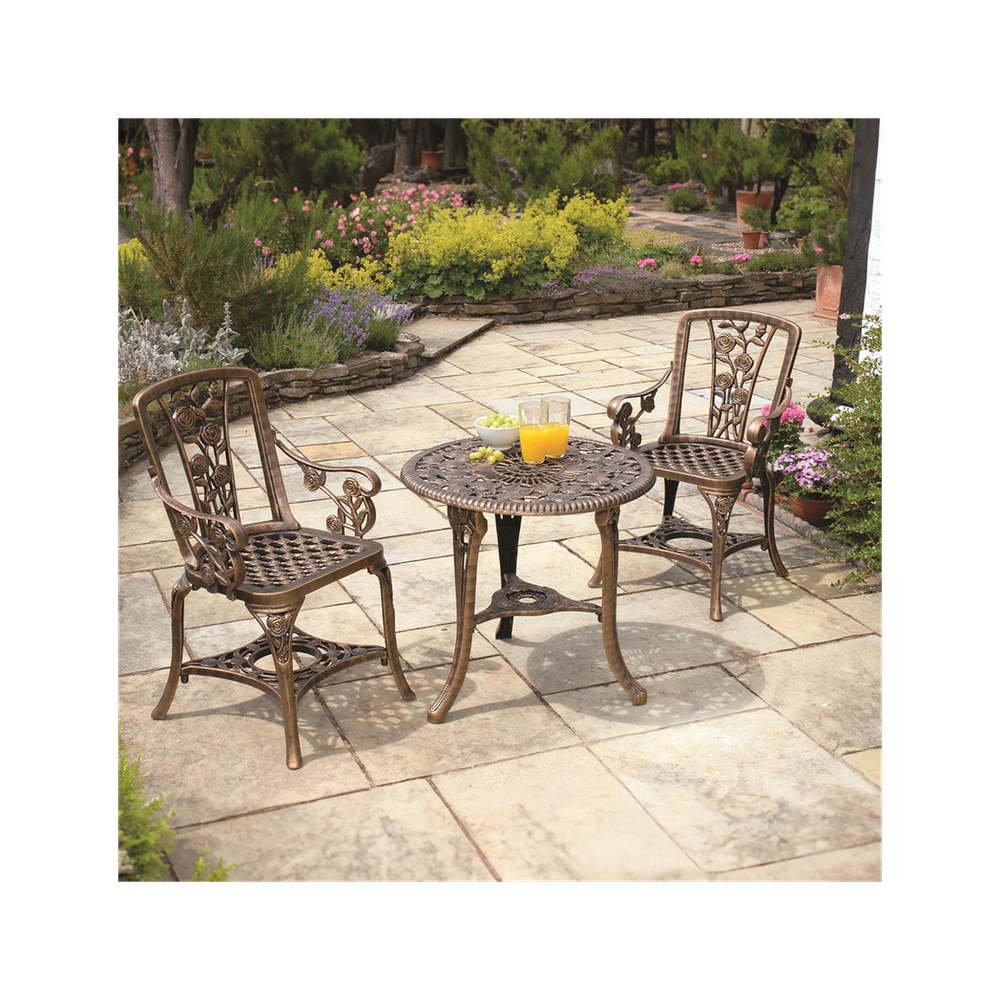 Greenhurst Rose Armchair Garden Patio Set - Bronze - Uncategorized Garden Set
