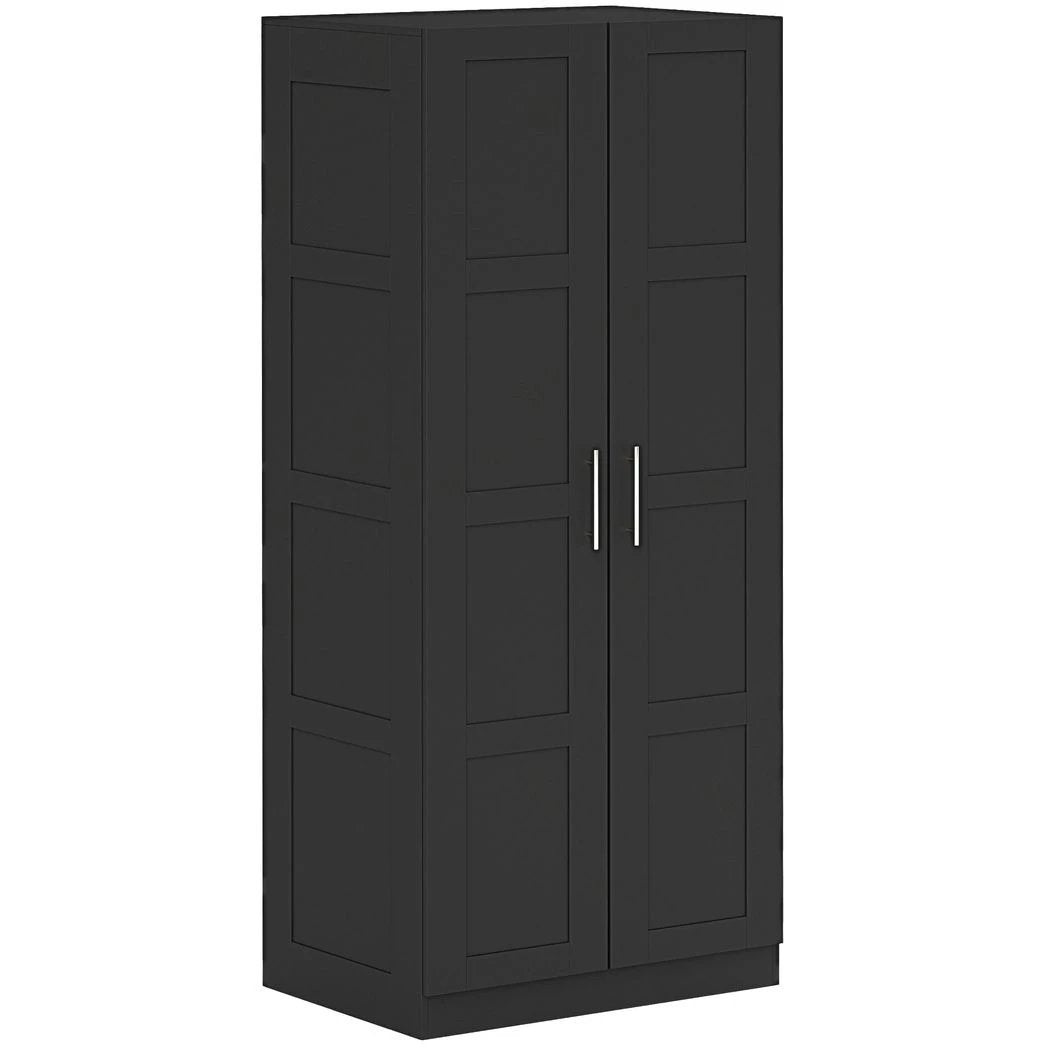 HOMCOM HOMCOM Wardrobe for Bedroom, Double Wardrobe with Hanging Rail - Wardrobe