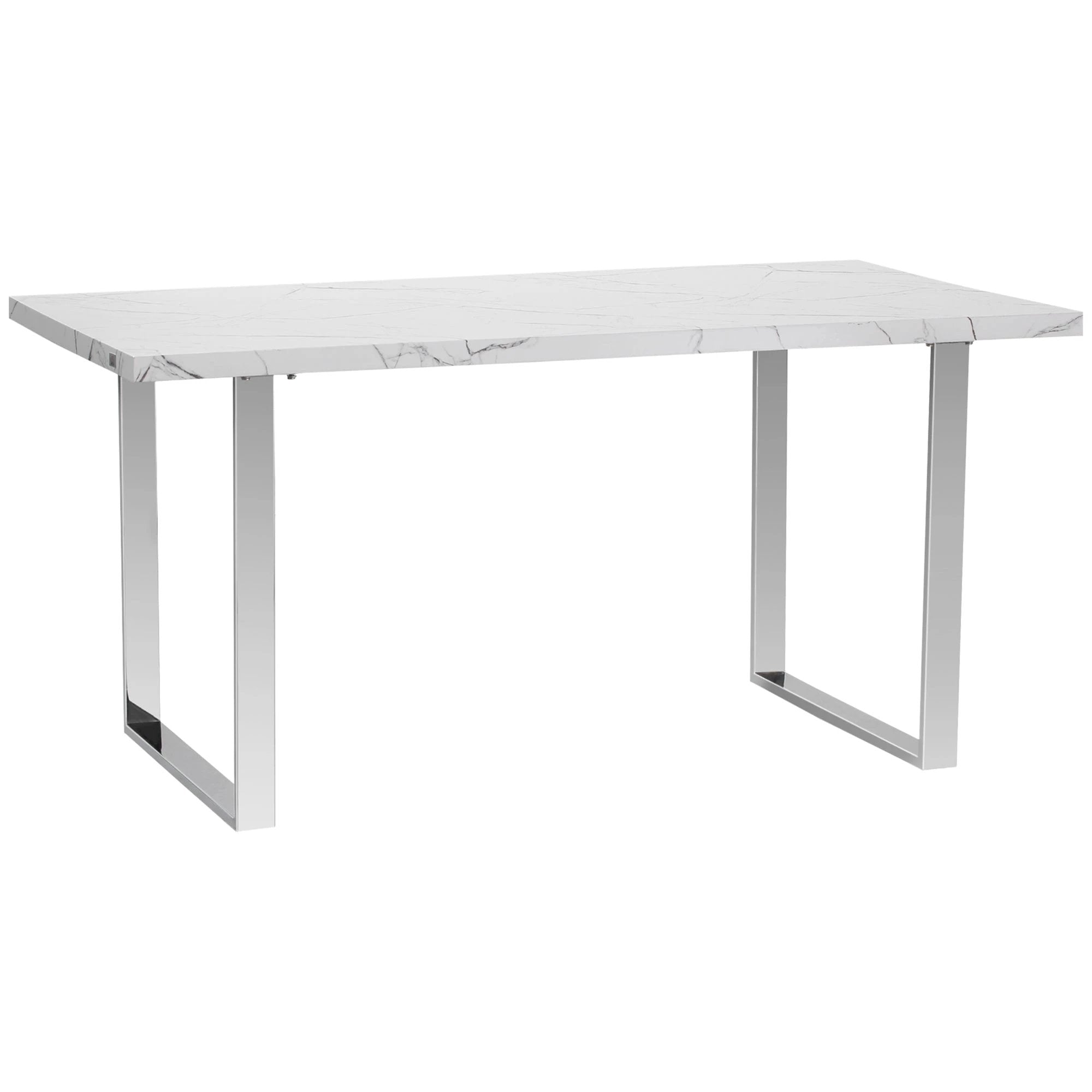 HOMCOM 160 cm Rectangular Dining Table Kitchen Table for 6-8 People - Dining Table