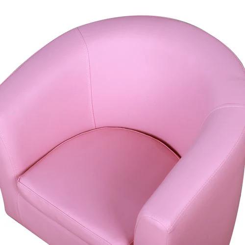HOMCOM Kids Mini Sofa Children Armchair with Ottoman for Bedroom Playroom Pink by HOMCOM