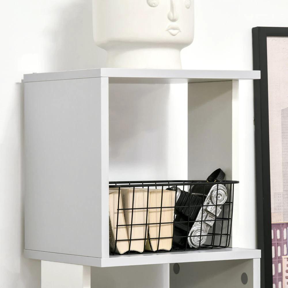 5-Tier Bookshelf, Freestanding Bookcase Storage Shelving Light Grey by HOMCOM