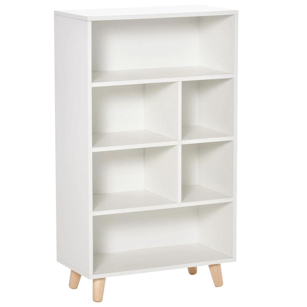 Bookcase Cube Storage Unit White by HOMCOM