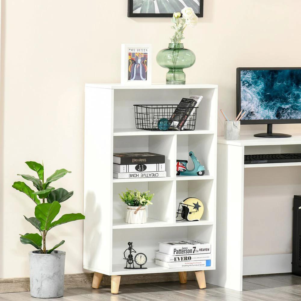 Bookcase Cube Storage Unit White by HOMCOM