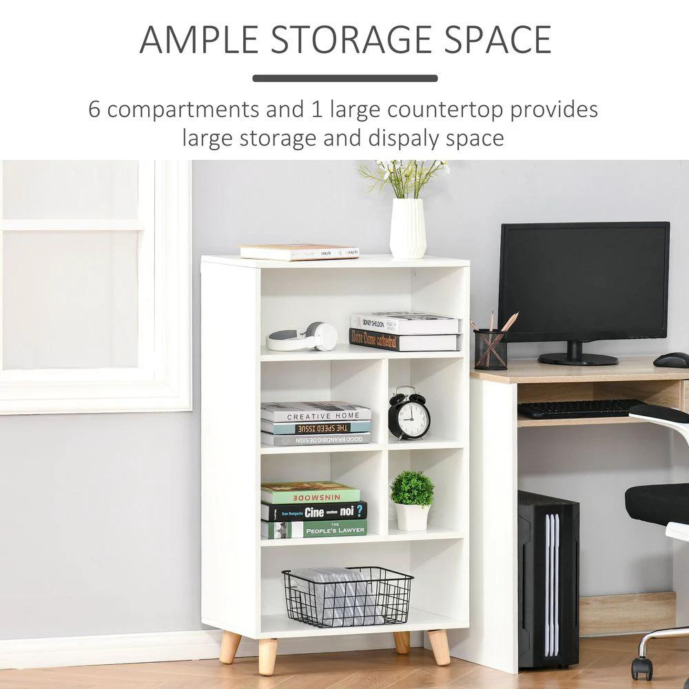 Bookcase Cube Storage Unit White by HOMCOM