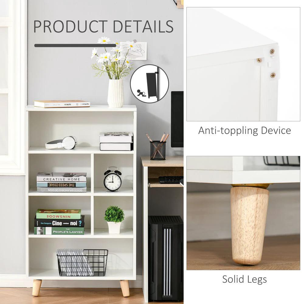 Bookcase Cube Storage Unit White by HOMCOM