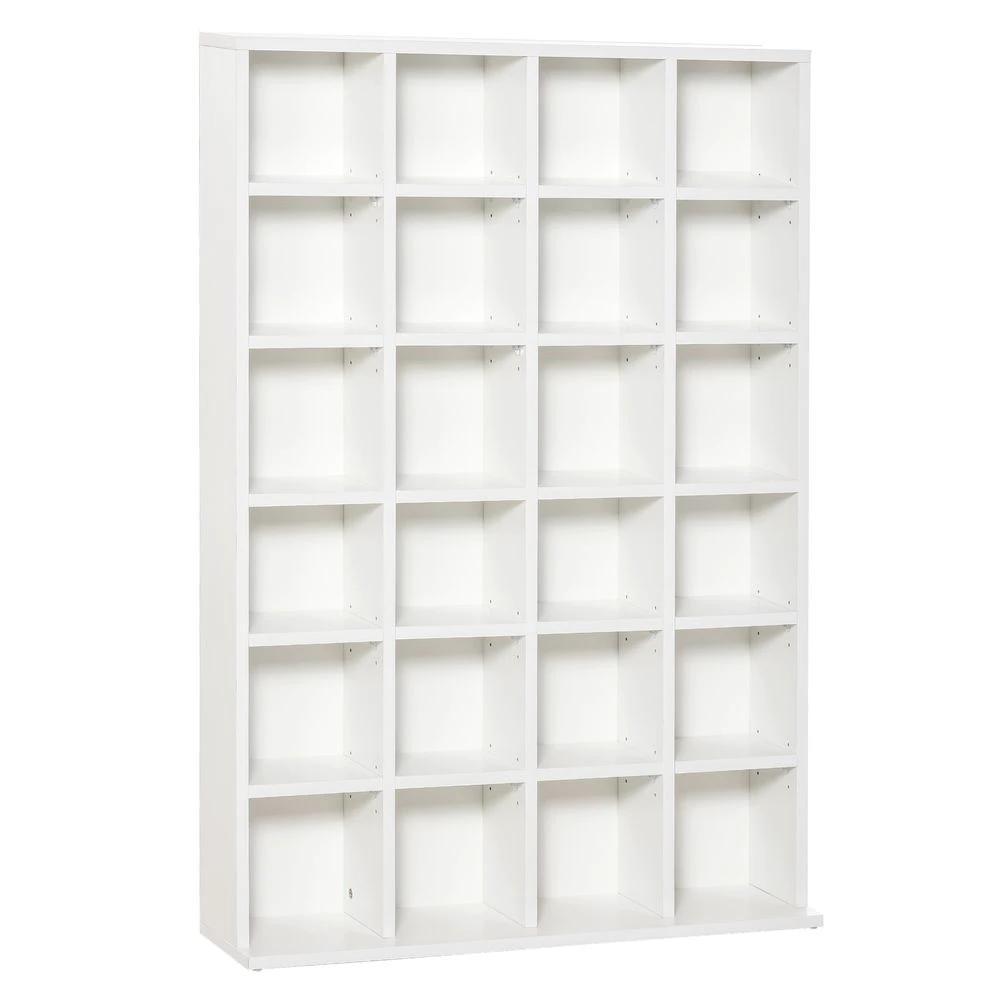 HOMCOM DVD CD Media Storage Cabinet Racks Wooden Shelf Video Bookcase Display - Uncategorized Bookcase