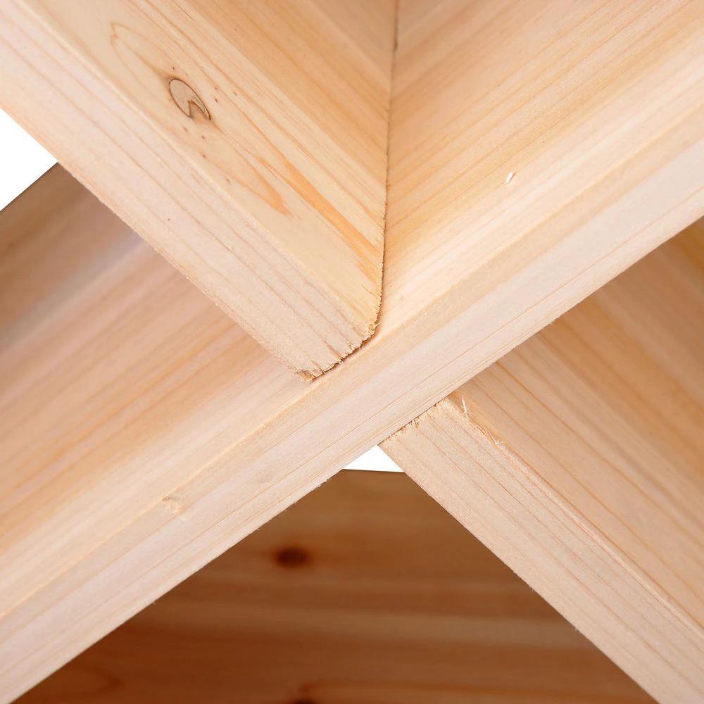 Natural Wine Rack 4 Sections Homcom by HOMCOM