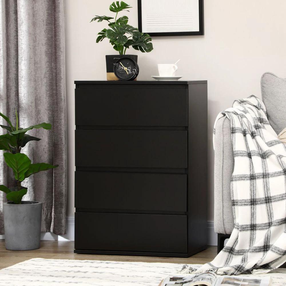 Bedroom Chest of Drawers, 4 Drawers Dresser, Drawer Unit by HOMCOM