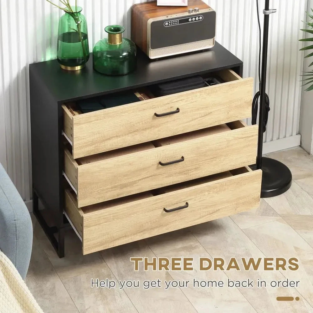 Chest of Drawers 3-Drawer Storage Organiser with Handles Bedroom Living Room by HOMCOM