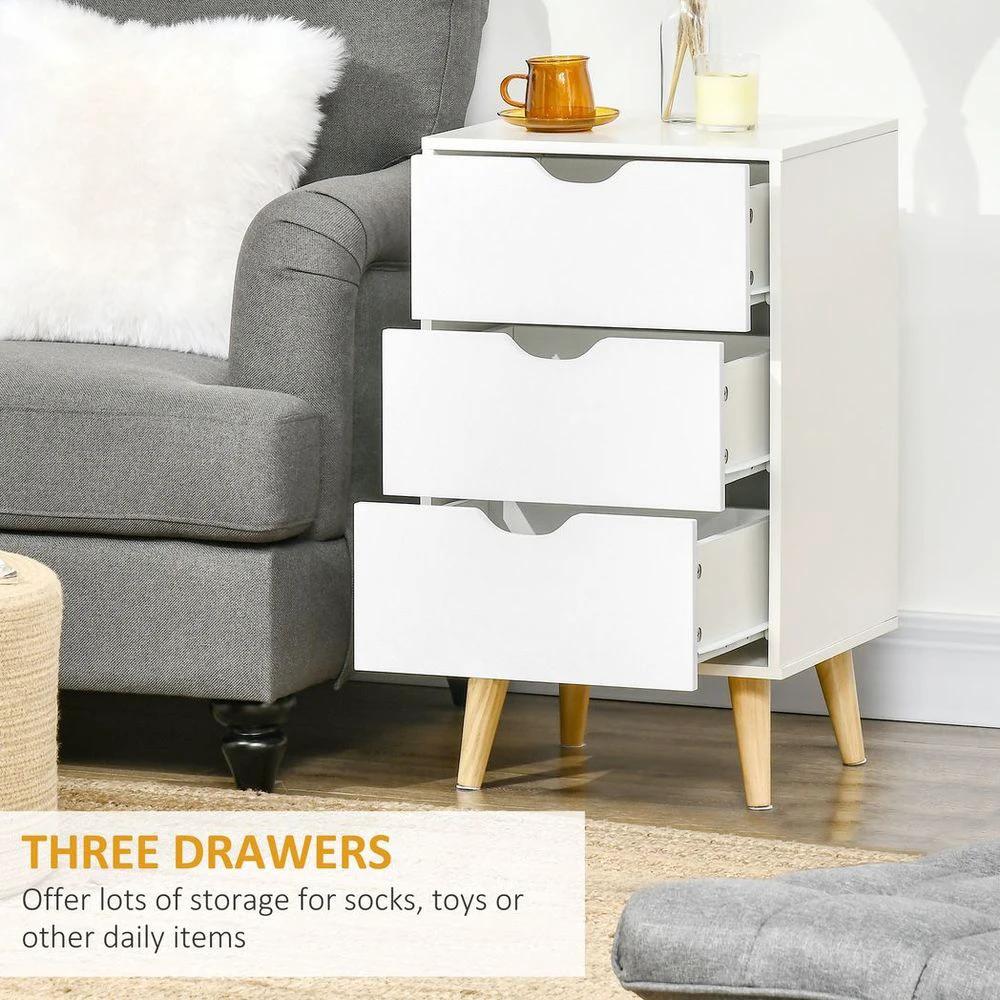 Chest of Drawers, 3 Drawer Unit Storage Chest Bedroom Living Room by HOMCOM
