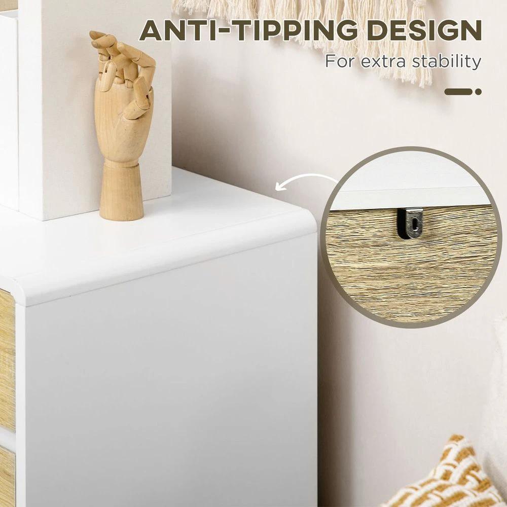 Chest of Drawers 4-Drawer Dresser Storage Chest with Legs Bedroom, Living Room by HOMCOM