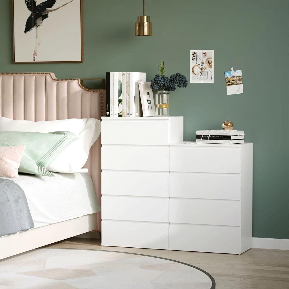 Chest of Drawers, 4 Drawers White by HOMCOM