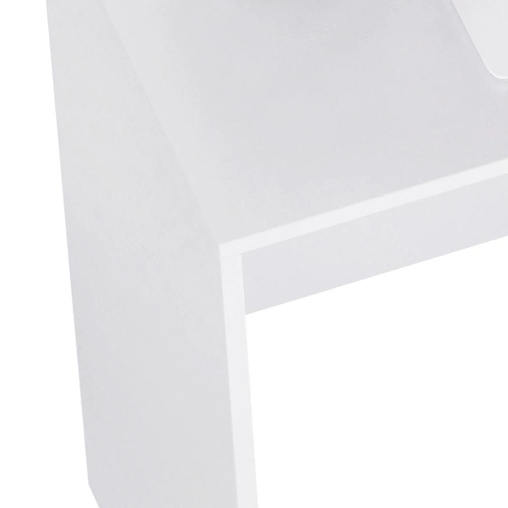 HOMCOM High Gloss 4 Drawers Table Vanity Dressing Drawer Computer PC Study White - Chest of Drawers