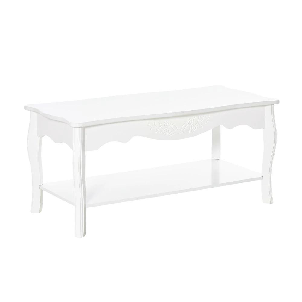 Coffee Table, 94Lx44Wx42H cm-White by HOMCOM