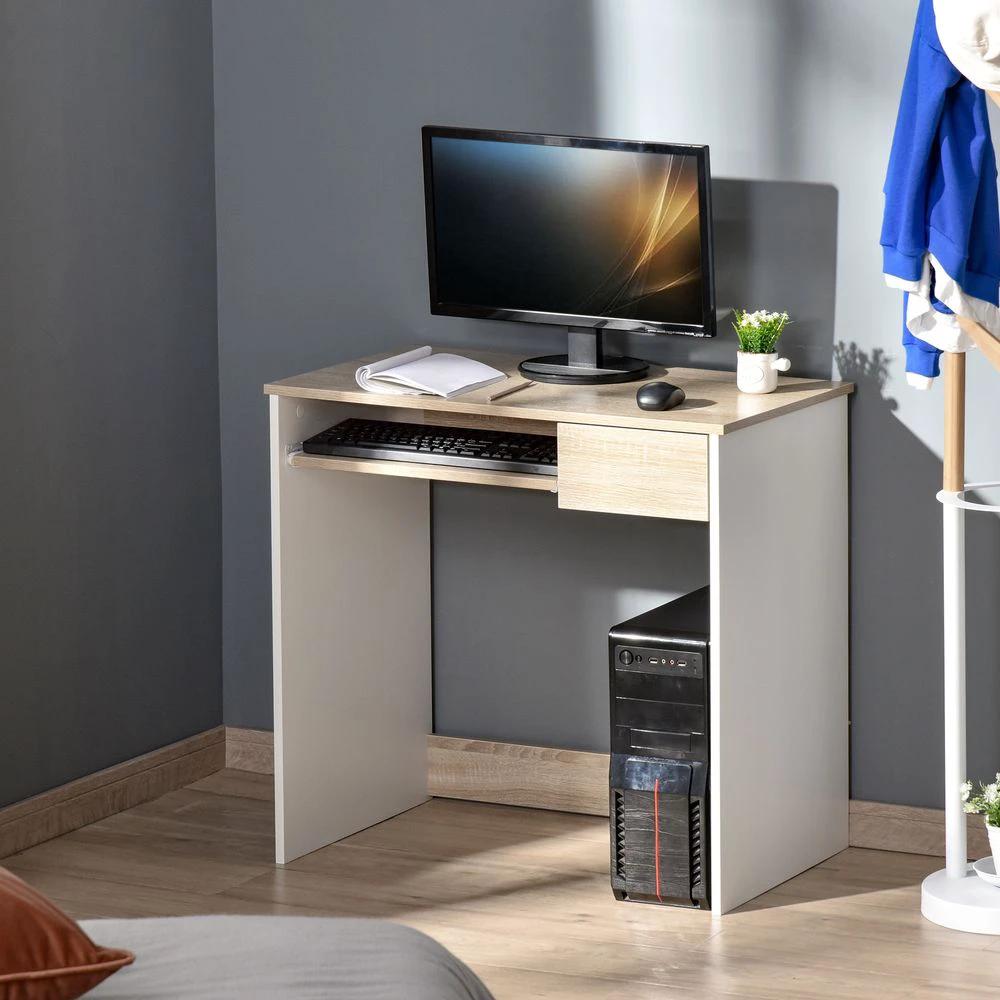 Compact Computer Table Oak by HOMCOM