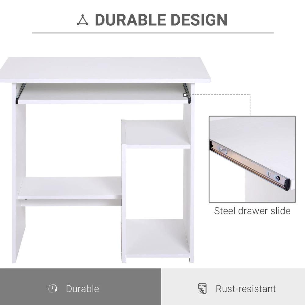 Computer Desk, 73.5H cm-White by HOMCOM