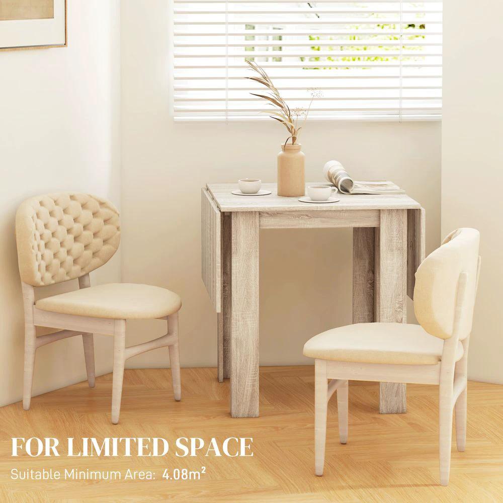 Folding Dining Table Extendable Kitchen Table Drop Leaf Table for 2-4 by HOMCOM