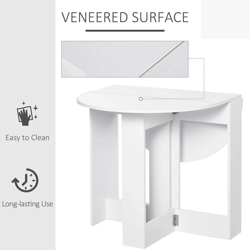 HOMCOM Folding Drop Leaf Dining Table Foldable Bar Table for Small Kitchen - Uncategorized Dining Table