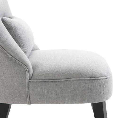 Fabric Single Sofa Dining Chair Upholstered W/ Pillow Solid Wood Leg Living Room by HOMCOM