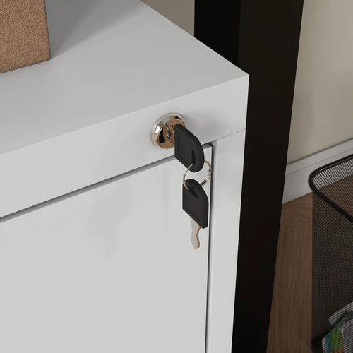 HOMCOM 2 Drawer Filing Cabinet Steel File Cabinet for A4 Letter Size White -  Filing Cabinet